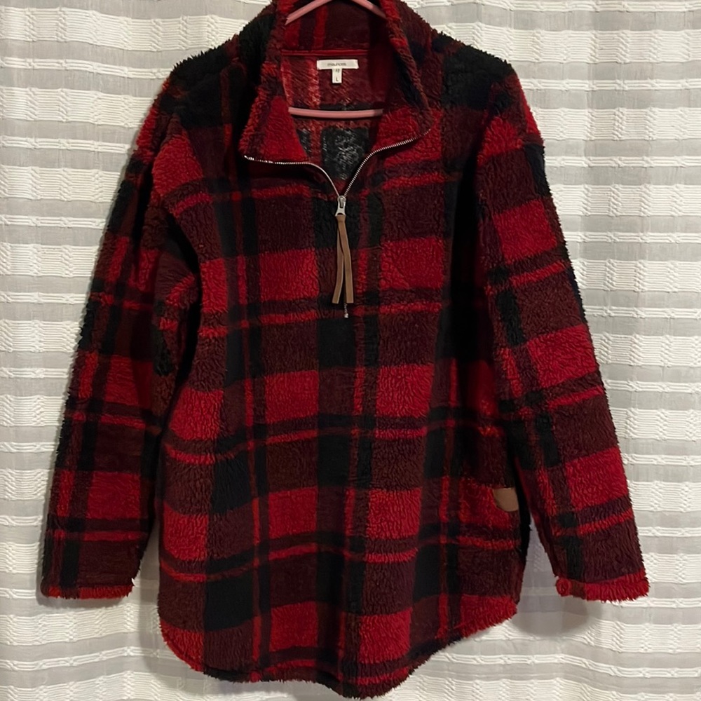 Collared Zip-Up Sweatshirrt